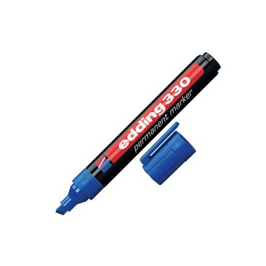 MARCADOR EDDING 330 AZUL P/BISELADA PERMANENTE