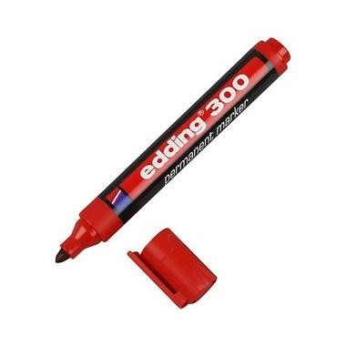 MARCADOR EDDING 300 ROJO PERM. P/RED. RECARGABLE