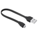CABLE USB A MICRO-USB 20CM M/M PLANO NEGRO