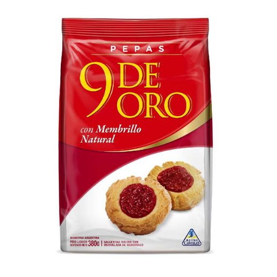 PEPAS 9 DE ORO CON MEMBRILLO 380GR.
