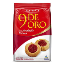 PEPAS 9 DE ORO CON MEMBRILLO 350GR.