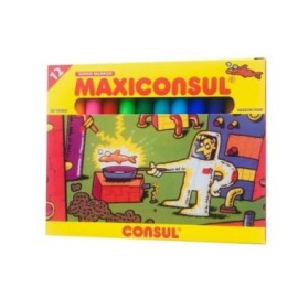 MARCADOR MAXICONSUL P/RED AL AGUA X 12 SURTIDOS