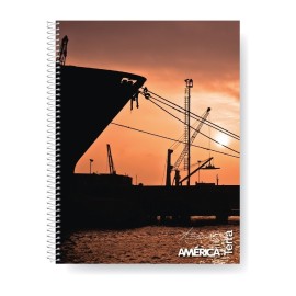 CUADERNO A4 UNIVERS. CUADRIC. 80H. AMERICA ESPIRAL.