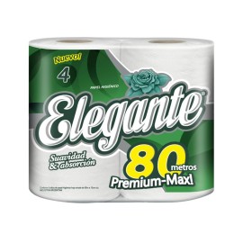 PAPEL HIGIENICO ELEGANTE 4 UND X 80MTS (916)