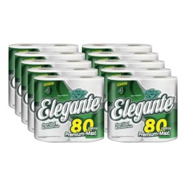 PACK X 10U. PAPEL HIG. ELEGANTE 4U. X 80MTS (916)