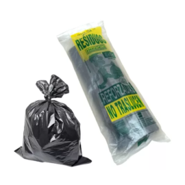 BOLSA RESIDUOS Nº 3 45X60CM X 30 UND. INPLA (VERDE/NEGRO)