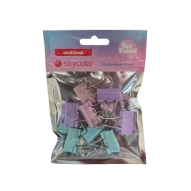 APRIETA PAPELES BINDER 25MM PASTEL BLISTER X 10UND.