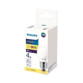 LAMP. LED 4W PHILIPS ECOHOME CALIDA GOTA 220V. E27 EQ.40W