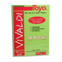 PAPEL VIVALDI TOYO VERDE AGUA A4 120GR. X 10 UND.